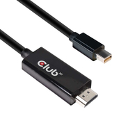 CLUB3D Mini DisplayPort™ 1.4 Cable to HDMI™ 2.0b HDR Active Adapter Male/Male 2m/6.56 ft