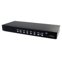 StarTech.com Conmutador Switch KVM 8 Puertos de Vídeo VGA HD15 USB 2.0 USB A y Audio - 1U Rack Estante