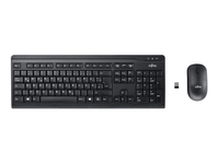 Fujitsu LX410 clavier Souris incluse RF sans fil QWERTY Anglais Noir