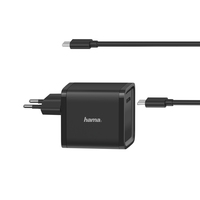 Hama | Cargador universal de portátil USB C de 45W, carga rápida, color negro