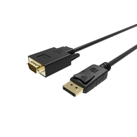 UNITEK Y-5118F câble vidéo et adaptateur 1,8 m VGA (D-Sub) DisplayPort Noir