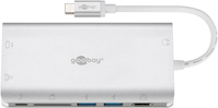 Goobay 49850 Schnittstellen-Hub USB Typ-C 5000 Mbit/s Silber