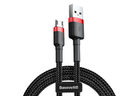 Baseus Cafule cable USB 2 m USB A Micro-USB A Negro, Rojo