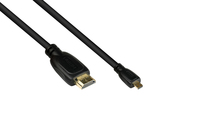 Alcasa 4532-030 HDMI kabel 3 m HDMI Type A (Standaard) HDMI Type D (Micro) Zwart