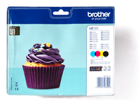 Brother LC123VALBPDR inktcartridge 1 stuk(s) Origineel Zwart, Cyaan, Magenta, Geel