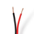Nedis CABR2500BK250 audio kabel 25 m Zwart, Rood