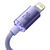 Baseus Crystal Shine câble de téléphone portable Violet 1,2 m USB C Lightning