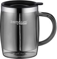 THERMOS Tasse Desktop Mug TC, grau 0,35l Edelstahl mit Kunststoffhülle - Deckel