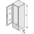 SCHROFF Anschlussplatte für verkürzte Türen /Rückwände, geschlossen, IP 55 - AN.PLATTE IP55 400H800B 7035