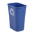 Recyclingbehälter am Arbeitsplatz Recycling-Abfallkorb, groß, 39 l, blau