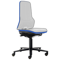 Arbeitsstuhl Neon 2, mit Rollen, ESD, Synchrontechnik, blau