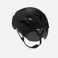 Triathlon Helmet With Adjustable Visor Category 3 + Magnetic Buckle Matte Black - L/59-62cm