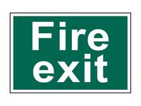 Fire Exit Text Only - PVC Sign 300 x 200mm