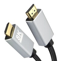 Helos Anschlusskabel, HDMI Stecker/Stecker, PREMIUM 8K, 1,0m, schwarz