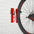 Relaxdays Fahrrad Wandhalterung, 2er Set, klappbar, Fahrradaufhängung bis 25 kg, vertikal, Wand Fahrradhalter, rot