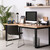 Relaxdays Schreibtisch Organizer, Büroorganisator mit Stiftehalter & Schublade, Metall, HBT: 10,5 x 22 x 11cm, anthrazit