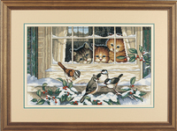 Counted Cross Stitch Kit: Three Bird Watchers