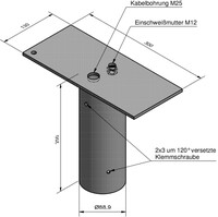 Traverse 1-fach Zopf 76mm