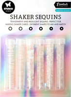 SIZZIX Streuelemente 15x11x1.5cm SHAKE07 Pailletten 6 Stück