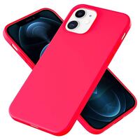 NALIA Weiche Silikon Handy Hülle für iPhone 12 / 12 Pro, Schutz Cover Soft Case Neon Pink