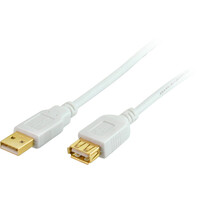 USB Kabel A Stecker/A Buchse verg. USB 2.0 weiß 3m