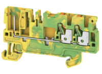Schutzleiter-Reihenklemme, Push-in-Anschluss, 0,5-2,5 mm², 3-polig, 24 A, 8 kV,