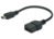 USB 2.0 Adapterleitung, Mini-USB Stecker Typ B auf USB Buchse Typ A, 0.2 m, schw