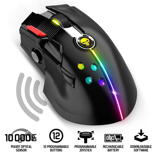 Spirit of Gamer Spirit of Gamer Egér Vezeték nélküli - XPERT-M600 (12000DPI, 8 gomb, fekete)