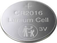 Basetech Gombelem CR 2016 3.0 V 4 db 80 mAh Lítium