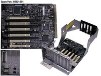 System I/O board with cage for PCI/ISA interfaces Motherboards