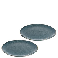 LEONARDO Teller MATERA Set aus 2 Keramiktellern, Ø 27 cm, 2er Set Teller aus Keramik blau, 026995Freisteller