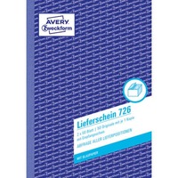 Lieferscheinbuch mit Empfangsschein, A5, Blaupapier, 2x50 Blatt AVERY ZWECKFORM 726