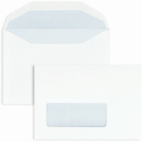 Kuvertierhüllen C6 80g/qm gummiert Sonderfenster VE=1000 Stück weiß