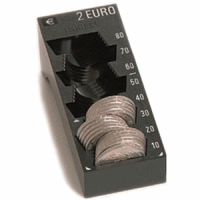 Einzelmünzbehälter Minikord 2 Euro schwarz