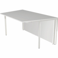 Anbau-Theke Atlantis 3 Tisch 1-seitig schräg 135x82x75cm weiß/grafit