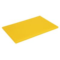 Hygiplas Extra Thick High Density Yellow Chopping Board for Cooked Meat 45x30cm