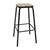 Bolero Cantina High Stools in Black with Wooden Seat Pad - Pack of 4