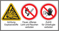 Sicherheitszeichen-Schild - 14.8 x 31.5 cm, Aluminium, Für außen und innen