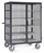 fetra® ESD-Kastenwagen, 1200 x 780 mm, mit Türen, elektrisch leitfähig, abschließbar