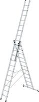 Alu-Mehrzweckleiter 3x11 Sprossen Leiterlänge 3,30m eingef.Arbeitshöhe bis 8,90