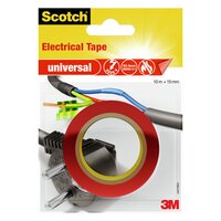 Scotch® Isolierband universal 4401RED, 15 mm x 10 m, rot, 1 Rolle PVC-Klebeband