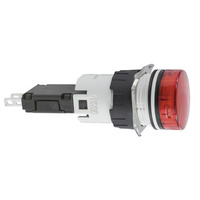 Leuchtmelder, Ø 22, rund, IP 65, rot, Integral LED, 24 V, Stecker