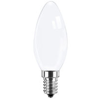 LED-Lampe Filament Kerzenform E14, 2,5W, 250lm, 2700K warmweiß, 300°, Glas opal