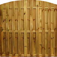 Tuinscherm Multi Toog 19 planks 10x100mm, chroomvrij geimpregneerd komo waxed waterafstotend en fijnbezaagd grenen