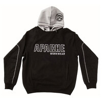Apache APHOODSWEATBLK Hooded Sweatshirt Black / Grey - XL (48in)