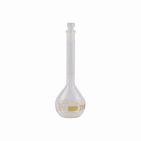 100ml Volumetric Flasks Volac FORTUNA® boro 3.3 class A with glass stoppers amber graduation