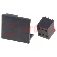 Socket; pin strips; female; PIN: 6; straight; 1.27mm; SMT; 2x3