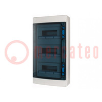 Enclosure: for modular components; IP65; white; No.of mod: 36