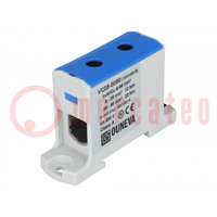 Connecteur: pour rail; 6÷95mm2; pistes: 1; pinces: 2; bleu; TS35