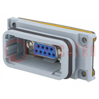 Transición: Conector D-Sub; PIN: 9; para panel; Variosub; -40÷80°C